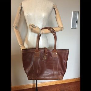 Large leather Cole Haan tote